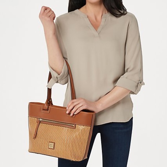 Dooney & Bourke Handbags - Dooney and Bourke Beacon Leather Woven Tote
